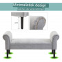 Sängbänk Linne Ljusgrå 132 x 45.5 x 58 cm