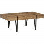 Soffbord Industriell Design 105 x 60 x 42 cm Svart / Brunt