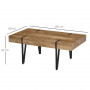 Soffbord Industriell Design 105 x 60 x 42 cm Svart / Brunt