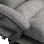 Ergonomisk Kontorsstol med Massagefunktion, Fotstöd - Grå