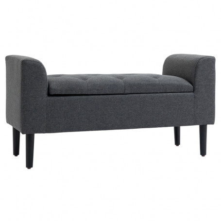 Bänk med Förvaringsutrymme 116 x 44 x 58 cm Mörkgrå
