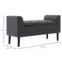 Bänk med Förvaringsutrymme 116 x 44 x 58 cm Mörkgrå