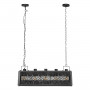 Pendellampa Metall Svart 5 Lampor L.93 cm