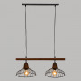 Hänglampa Metall Svart 2 Lampor "Cafe" D.28 cm