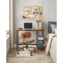 Skrivbord med 2 Hyllor 100 x 50 x 75 cm Industriell Vintage Brun