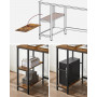 Skrivbord med 2 Hyllor 100 x 50 x 75 cm Industriell Vintage Brun