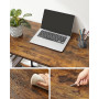 Skrivbord med 2 Hyllor 100 x 50 x 75 cm Industriell Vintage Brun