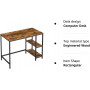 Skrivbord med 2 Hyllor 100 x 50 x 75 cm Industriell Vintage Brun