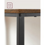 Skrivbord med 2 Hyllor 100 x 50 x 75 cm Industriell Vintage Brun