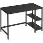 Skrivbord - Datorbord med 2 Hyllor 120 x 60 x 75 cm Industriell Svart