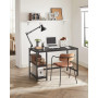 Skrivbord - Datorbord med 2 Hyllor 120 x 60 x 75 cm Industriell Svart