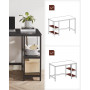 Skrivbord - Datorbord med 2 Hyllor 120 x 60 x 75 cm Industriell Svart