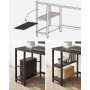 Skrivbord - Datorbord med 2 Hyllor 120 x 60 x 75 cm Industriell Svart