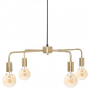 Pendellampa Guld Metall 4 Lampor "Keli" D.69 cm
