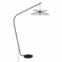 Golvlampa Båge Metall Svart  "Alara" H.177 cm