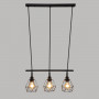 Pendellampa Metall Svart 3 Lampor "Flave" L.56 cm