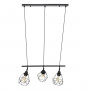 Pendellampa Metall Svart 3 Lampor "Flave" L.56 cm