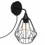 Vägglampa Metall Svart "Flave" D.19 cm
