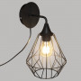 Vägglampa Metall Svart "Flave" D.19 cm