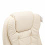 Kontorsstol med Massagefunktion i 6-Punkt Ergonomisk Läder Beige
