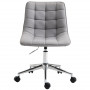 Kontorsstol Ärmlös Ljusgrå Vintage-läder, Justerbar Höjd 45–55 cm, ...