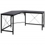 L-format Hörnskrivbord Svart 150 x 150 x 76 cm