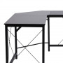 L-format Hörnskrivbord Svart 150 x 150 x 76 cm