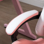 Ergonomisk Gamingstol med Kuddar till Rygg och Nacke Rosa / Vit