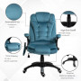 Kontorsstol med Massagefunktion Sammet Blå