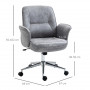 Ergonomisk Kontorsfåtölj Vintage Läder Ljusgrå Multi-Tonal Effekt