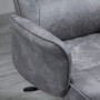 Ergonomisk Kontorsfåtölj Vintage Läder Ljusgrå Multi-Tonal Effekt