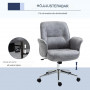 Ergonomisk Kontorsfåtölj Vintage Läder Ljusgrå Multi-Tonal Effekt