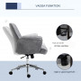Ergonomisk Kontorsfåtölj Vintage Läder Ljusgrå Multi-Tonal Effekt