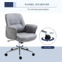 Ergonomisk Kontorsfåtölj Vintage Läder Ljusgrå Multi-Tonal Effekt