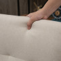 2x Matstolar Set Stoppad Beige 50 x 62 x 96 cm