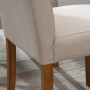 2x Matstolar Set Stoppad Beige 50 x 62 x 96 cm
