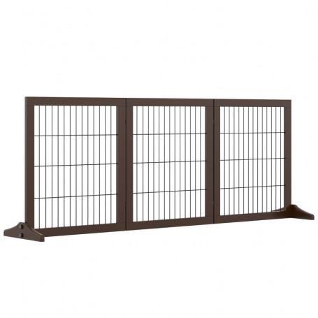 Hundgrind Barriär Självsående 185 x 36 x 71 cm Vikbar Brun