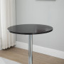 Rund Barbord Höjdjusterbar Ø61 x 70-90 cm Stål Svart
