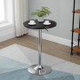 Rund Barbord Höjdjusterbar Ø61 x 70-90 cm Stål Svart