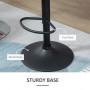 2 st Barstolar Ergonomisk Sammet Svart Sits H. 60-81,5 cm