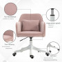 Kontorsfåtölj Sammet Rosa med Massagekudde