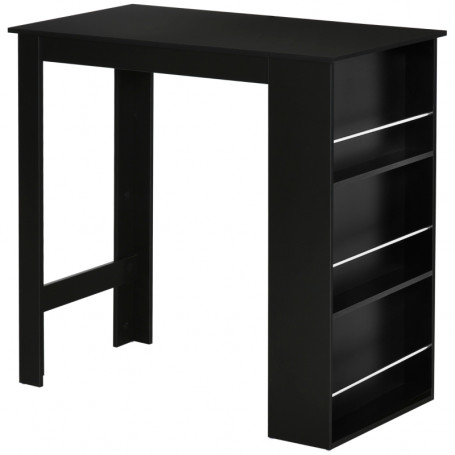 Barbord / Köksö med Hyllor Svart 115 x 50 x 102,7 cm