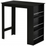 Barbord / Köksö med Hyllor Svart 115 x 50 x 102,7 cm