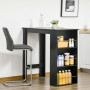 Barbord / Köksö med Hyllor Svart 115 x 50 x 102,7 cm