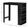 Barbord / Köksö med Hyllor Svart 115 x 50 x 102,7 cm