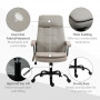 Kontorsstol med Massagefunktion i 2-punkt Beige Tyg