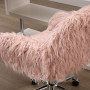 Kontorsstol / Sminkstol Päls Nude Rosa Fluffy