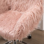 Kontorsstol / Sminkstol Päls Nude Rosa Fluffy