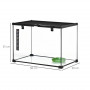 Glasbur / Avelslåda för Reptiler, Spindeldjur Med Termometer 50 x 30 x 35 cm Terrarium
