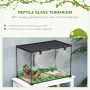Glasbur / Avelslåda för Reptiler, Spindeldjur Med Termometer 50 x 30 x 35 cm Terrarium